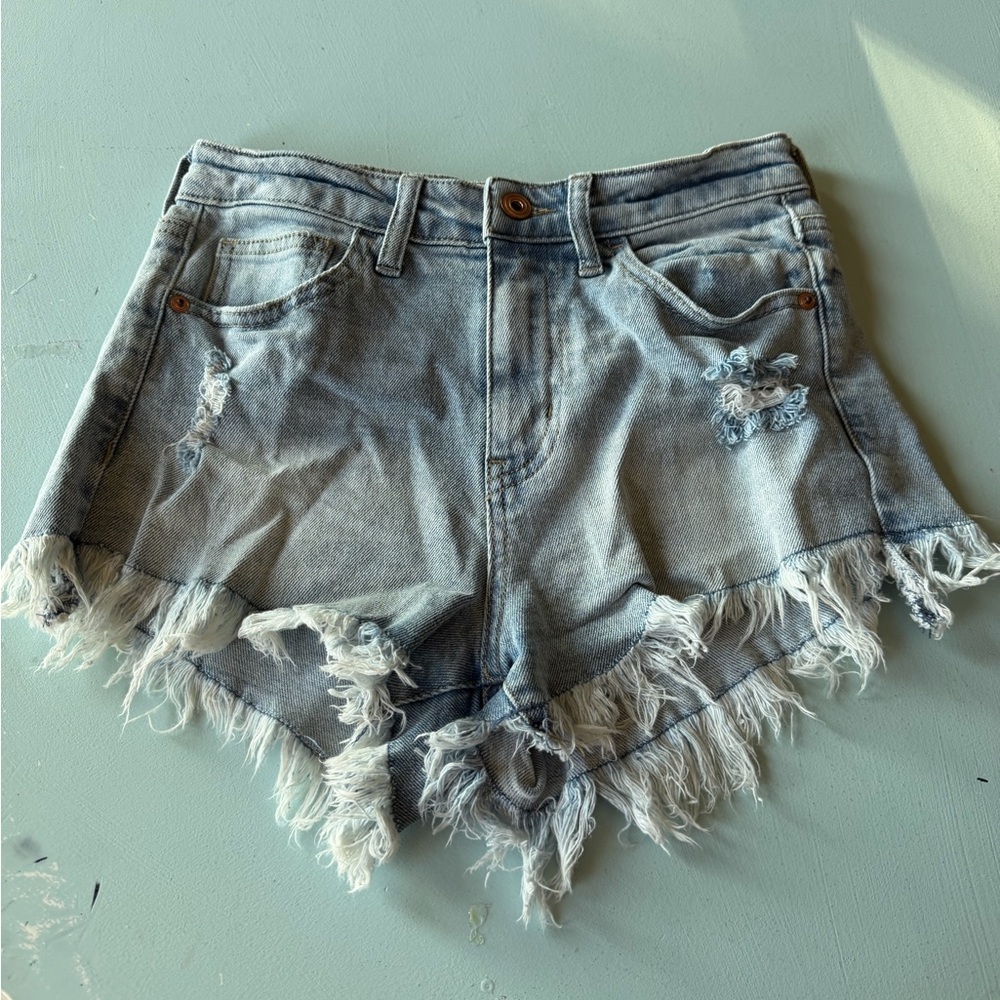 Distressed Denim Women Shorts
